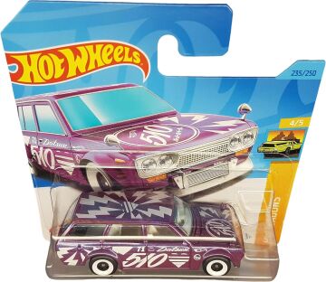 Hot Wheels - Datsun Bluebird Vagon [510] - HW Vagons 4/5 - HKH72 - Short Card - Nissan - Lila Metalik - Mattel 2023