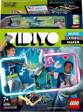 LEGO VIDIYO Alien DJ BeatBox 43104 Yapım Seti Oyuncağı (73 Parça), Çocukları Kendi Müzik Videolarını Yönetmeye ve Oynamaya Teşvik Edin