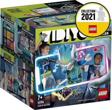 LEGO VIDIYO Alien DJ BeatBox 43104 Yapım Seti Oyuncağı (73 Parça), Çocukları Kendi Müzik Videolarını Yönetmeye ve Oynamaya Teşvik Edin