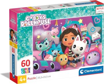 Clementoni - 60 Parça Puzzle - Gabby's Dollhouse