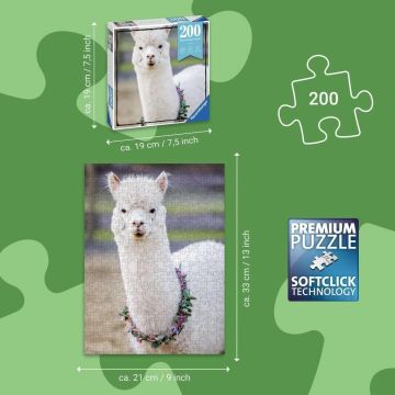 Ravensburger 132706 200 Parçalı Puzzle Alpaka Lama