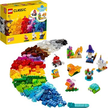 LEGO Classic Yaratıcı Şeffaf Yapım Parçaları 11013 - 4 Yaş ve Üzeri Çocuklar İçin Şeffaf Yapım Parçaları İçeren Yaratıcı Oyuncak Yapım Seti (500 Parça)