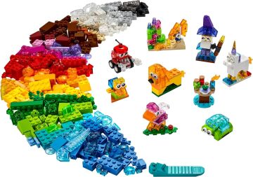 LEGO Classic Yaratıcı Şeffaf Yapım Parçaları 11013 - 4 Yaş ve Üzeri Çocuklar İçin Şeffaf Yapım Parçaları İçeren Yaratıcı Oyuncak Yapım Seti (500 Parça)