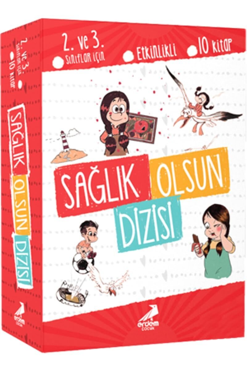 Sağlık Olsun Dizisi (Kutulu-10 Kitap): 2. ve 3. Sınıflar İçin (Hikaye Değerlendirme Soruları Kitapçığı Hediyeli)