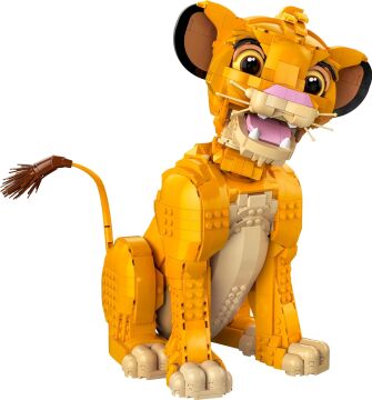 LEGO® ǀ Disney Genç Aslan Kral Simba 43247 – Yetişkinler İçin Koleksiyonluk ve Sergilenebilir Yaratıcı Hayvan Figürü Yapım Seti (1445 Parça)