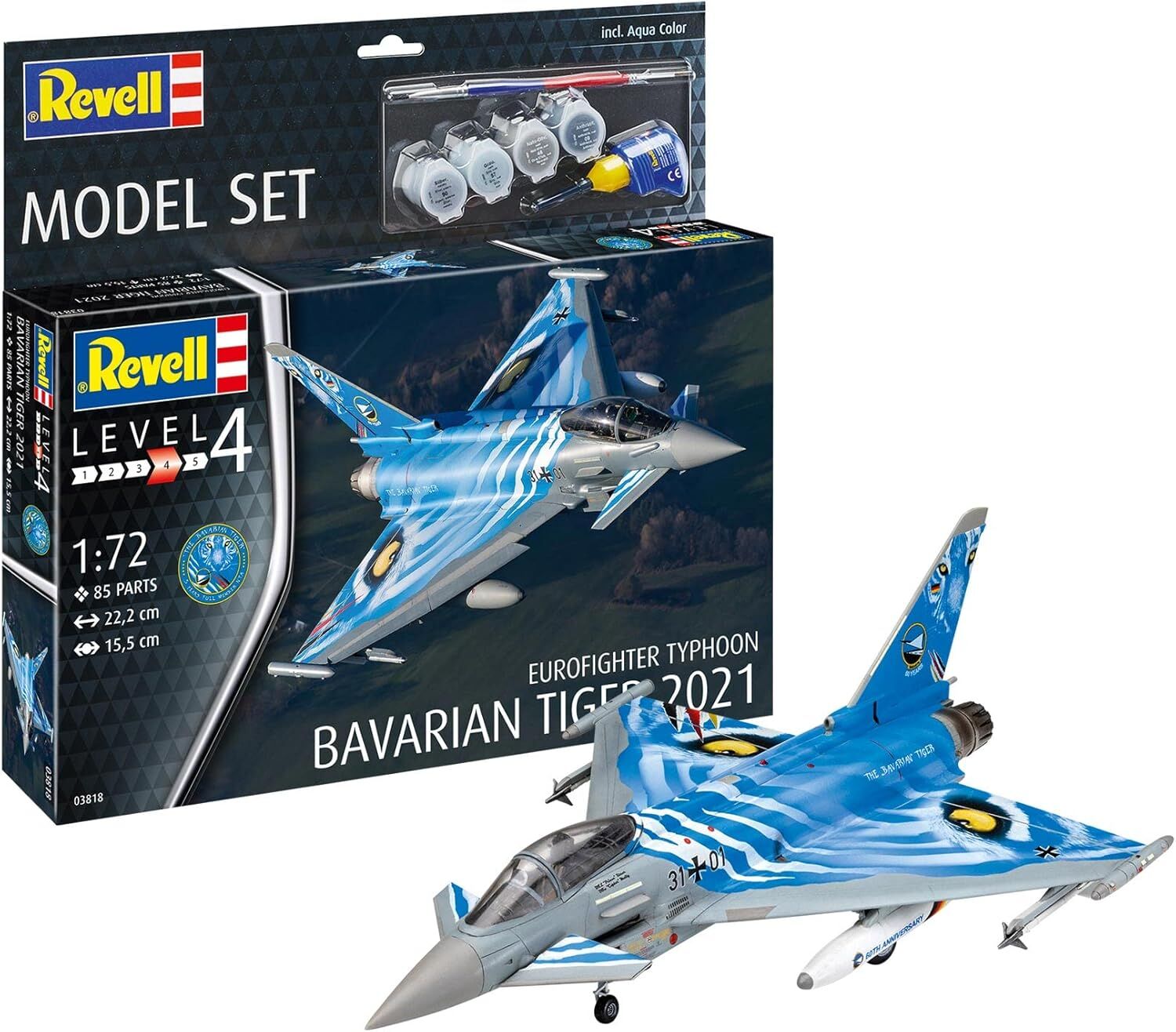 Revell, M.Set Eurofighter Typhoon ''Bavarian Tiger 2021'', Uçak, Oyuncak