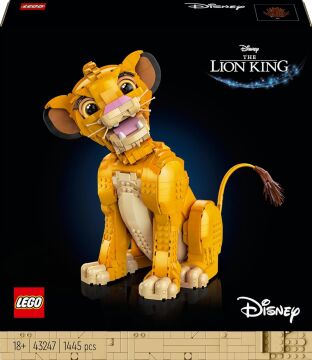 LEGO® ǀ Disney Genç Aslan Kral Simba 43247 – Yetişkinler İçin Koleksiyonluk ve Sergilenebilir Yaratıcı Hayvan Figürü Yapım Seti (1445 Parça)