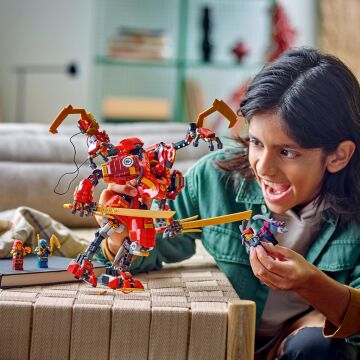 LEGO NINJAGO Kai’nin Ninja Tırmanma Robotu 71812-9 Yaş ve Üzeri Çocuklar için 4 Ninja Minifigürü İçeren Yaratıcı Oyuncak Yapım Seti (623 Parça)