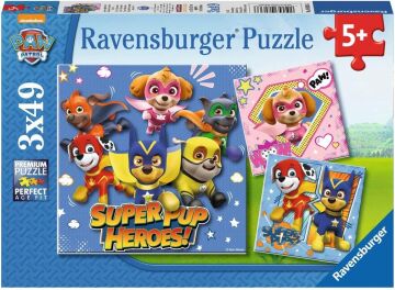 Ravensburger 3x49p Puz Paw Patrol, Çok Renkli