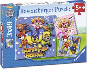 Ravensburger 3x49p Puz Paw Patrol, Çok Renkli
