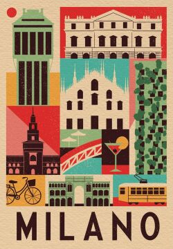 Clementoni - 39842 - Style in the city Puzzle Milano - 1000 Pezzi - Puzzle Adulti, Puzzle Città, Illustrazioni D'Autore, Verticale, Divertimento Per Adulti, Made In Italy