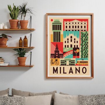 Clementoni - 39842 - Style in the city Puzzle Milano - 1000 Pezzi - Puzzle Adulti, Puzzle Città, Illustrazioni D'Autore, Verticale, Divertimento Per Adulti, Made In Italy