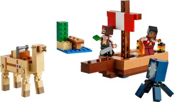 LEGO Minecraft Korsan Gemisi Yolculuğu 21259 – 8 Yaş ve Üzeri Macera Oyunları Seven Çocuklar İçin Korsan, Mürekkep Balığı ve Deve içeren Yaratıcı Oyuncak Yapım Seti (166 Parça)