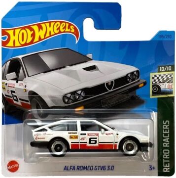 Hot Wheels - Alfa Romeo GTV6 3.0 - Retro Racers 10/10 - HKJ83 - Short Card - Moma - Brembo - Agip - Beyaz - Mattel 2023