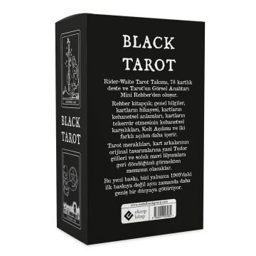 Ekorp Kitap Black Tarot, Arthur Edward Waite, 78 Kartlık Deste ve 96 Sayfa Rehber Kitap