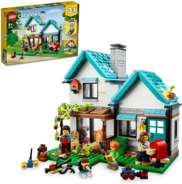 LEGO Creator Şirin Ev 31139-8 Yaş ve Üzeri Çocuklar İçin Aile, Kanal ve Göl Evi İçeren Yaratıcı Oyuncak Yapım Seti (808 Parça)