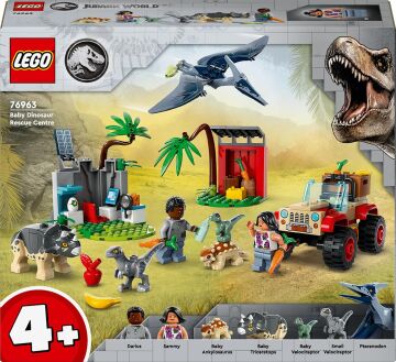 LEGO Jurassic World Yavru Dinozor Kurtarma Merkezi 76963 – 4 Yaş ve Üzeri Çocuklar için Yaratıcı Oyuncak Dinozor Yapım Seti (139 Parça)