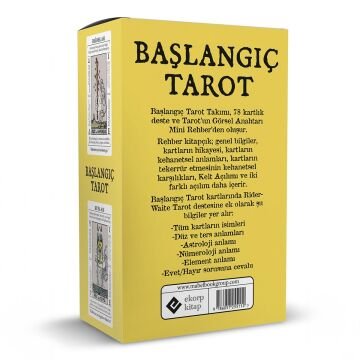 Ekorp Kitap Başlangıç Tarot, Arthur Edward Waite, 78 Kartlık Deste ve 96 Sayfa Rehber Kitap