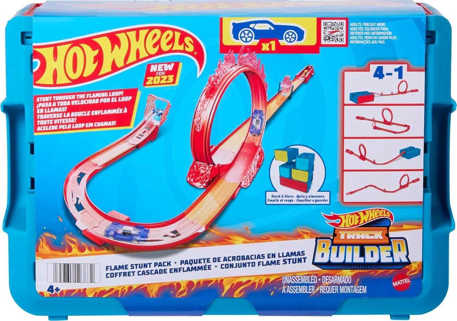 Hot Wheels Track Builder Alev Temalı Akrobasi Seti