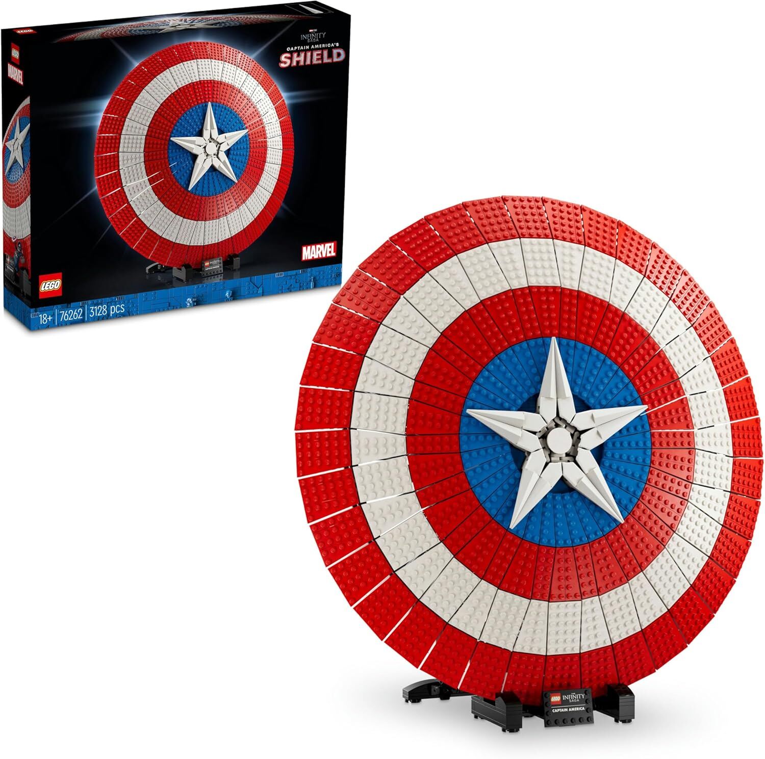 LEGO Marvel Kaptan Amerika’nın Kalkanı 76262 - Yetişkinler için Koleksiyonluk Model Yapım Seti (3128 Parça)