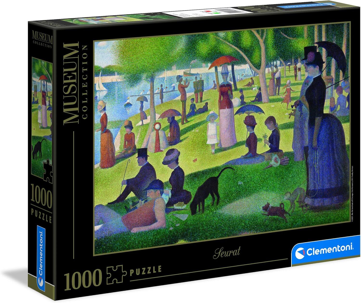 Clementoni - 1000 Parça Museum Collection Yetişkin Puzzle - Seurat ''“A Sunday Afternoon...”