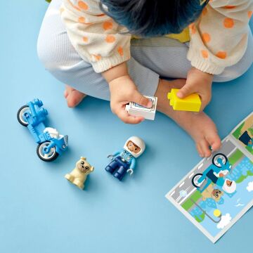 LEGO® DUPLO® Kurtarma Polis Motosikleti 10967-2 Yaş ve Üzeri Çocuklar için Polis Motosikleti İçeren Oyuncak Yapım Seti (5 Parça)