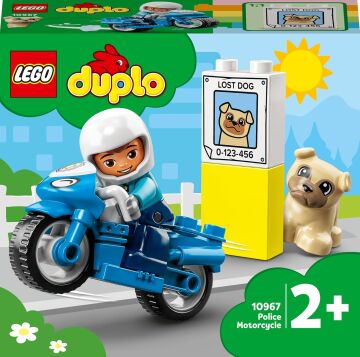 LEGO® DUPLO® Kurtarma Polis Motosikleti 10967-2 Yaş ve Üzeri Çocuklar için Polis Motosikleti İçeren Oyuncak Yapım Seti (5 Parça)