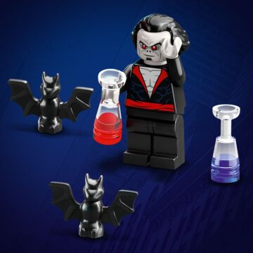 LEGO® Marvel Miles Morales Morbius’a Karşı 76244-7 Yaş ve Üzeri için Minifigür ve Araba İçeren Örümcek Adamlı Oyuncak Yapım Seti (220 Parça)