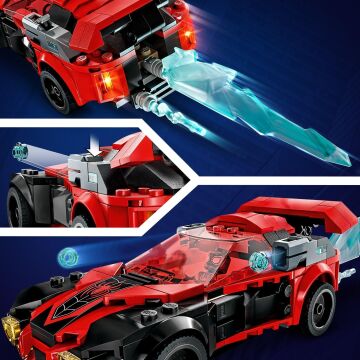 LEGO® Marvel Miles Morales Morbius’a Karşı 76244-7 Yaş ve Üzeri için Minifigür ve Araba İçeren Örümcek Adamlı Oyuncak Yapım Seti (220 Parça)