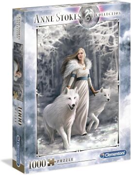 Clementoni - 1000 Parça Anne Stokes Yetişkin Puzzle - Winter Guardians