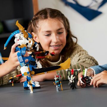 LEGO® NINJAGO® Jay’in Titan Robotu 71785-9 Yaş ve Üzeri Çocuklar için Oyuncak Savaş Robotu ve Ninja Minifigürleri İçeren Oyuncak Yapım Seti (794 Parça)