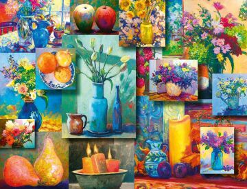 RAVENSBURGER 135911 Art - Contemporary 16954 Natürmort Güzellik 2000 Parça Yapboz 12 Yaşından İtibaren Yetişkinler ve Çocuklar için, Siyah, Çok Renkli