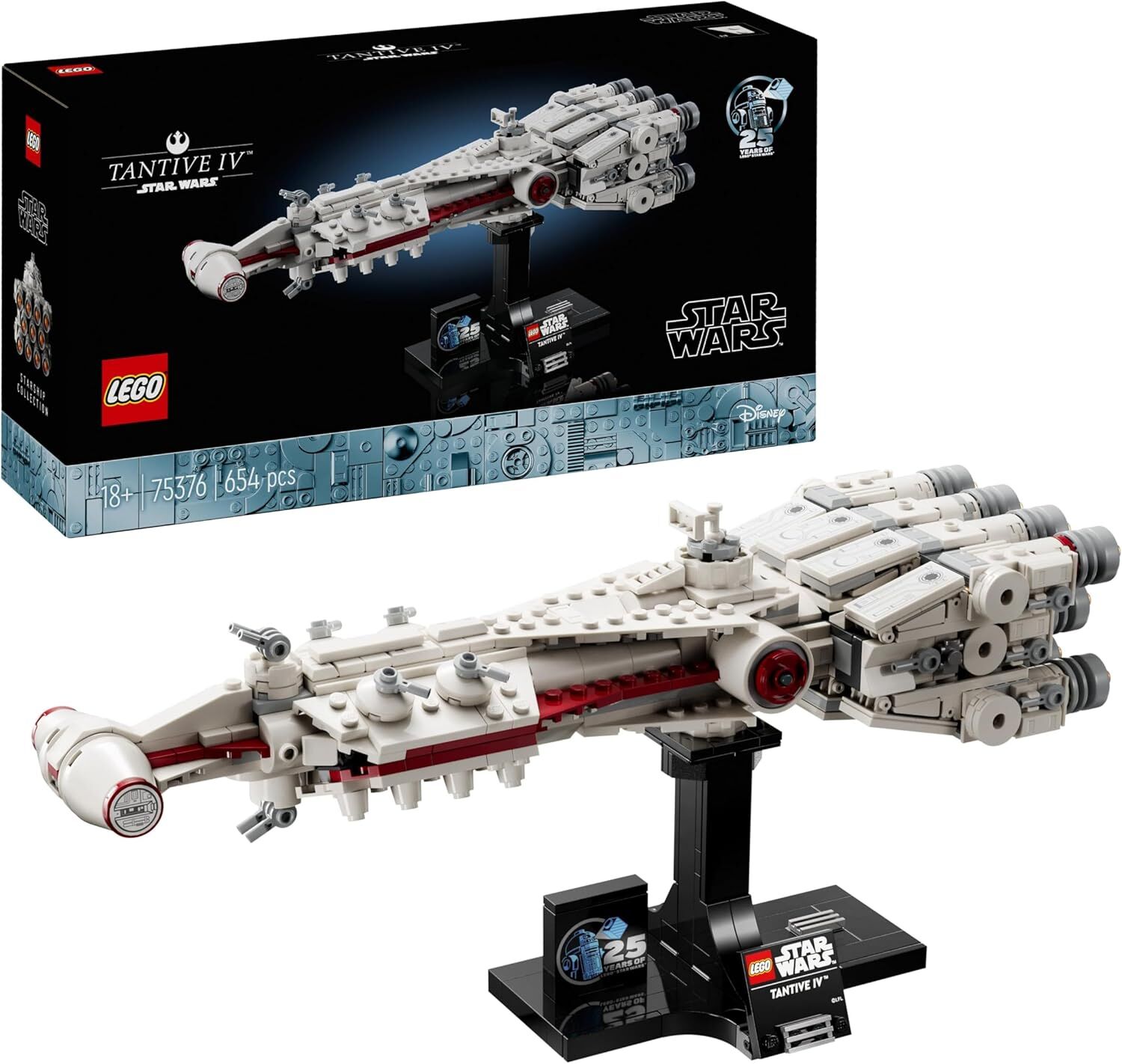 LEGO® Star Wars™ Tantive IV™ 75376 - Star Wars Seven Yetişkinler için İnşa Edilebilen Koleksiyonluk Yaratıcı Starship Modeli Yapım Seti (654 Parça)