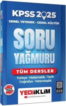Yediiklim Yayınları 2025 KPSS Genel Yetenek Genel Kültür Tüm Dersler Soru Yağmuru