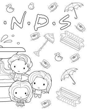 The Official Friends Coloring Book: The One with 100 Images to Color!