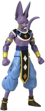 BANDAI, Beerus - 16 cm Dragon Ball Dragon Yıldızları Poz Verilebilir Figürleri