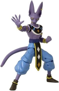 BANDAI, Beerus - 16 cm Dragon Ball Dragon Yıldızları Poz Verilebilir Figürleri