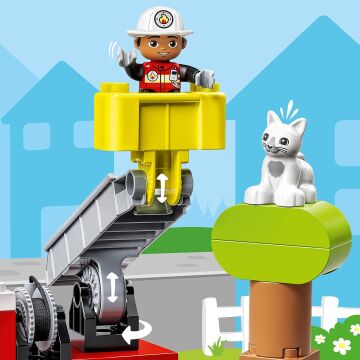 LEGO® DUPLO® Kurtarma İtfaiye Kamyonu 10969-2 Yaş ve Üzeri Çocuklar için Işıklı ve Sirenli İtfaiye Kamyonu İçeren Oyuncak Yapım Seti (21 Parça)