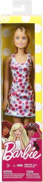 Mattel Barbie doll – beyaz Dress Red & Mor çiçekler, sarışın (DVX86)