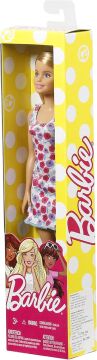 Mattel Barbie doll – beyaz Dress Red & Mor çiçekler, sarışın (DVX86)