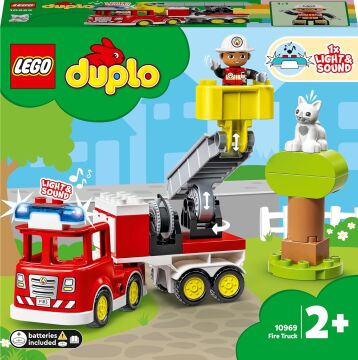 LEGO® DUPLO® Kurtarma İtfaiye Kamyonu 10969-2 Yaş ve Üzeri Çocuklar için Işıklı ve Sirenli İtfaiye Kamyonu İçeren Oyuncak Yapım Seti (21 Parça)