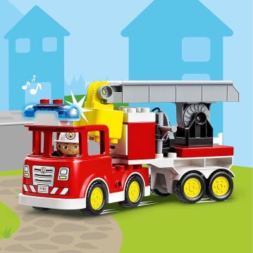 LEGO® DUPLO® Kurtarma İtfaiye Kamyonu 10969-2 Yaş ve Üzeri Çocuklar için Işıklı ve Sirenli İtfaiye Kamyonu İçeren Oyuncak Yapım Seti (21 Parça)