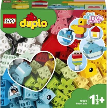 LEGO DUPLO Classic Kalp Kutusu 10909-18 Ay ve Üzeri Okul Öncesi Yaştaki Çocuklar için Gelişimi Destekleyen Yaratıcı Oyuncak Yapım Seti (80 Parça)