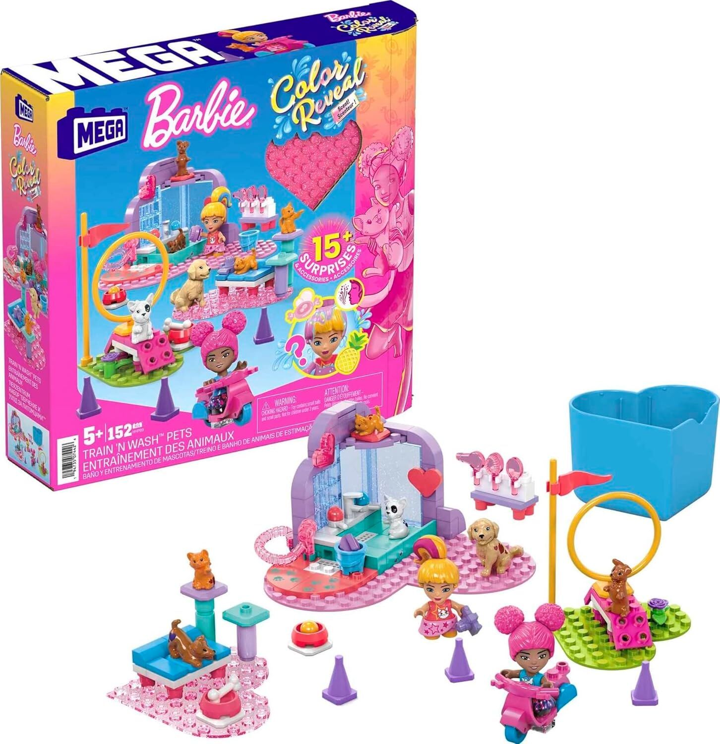 MEGA Barbie Color Reveal Hayvan Dostu, 5 yaş ve üzeri, HHP89