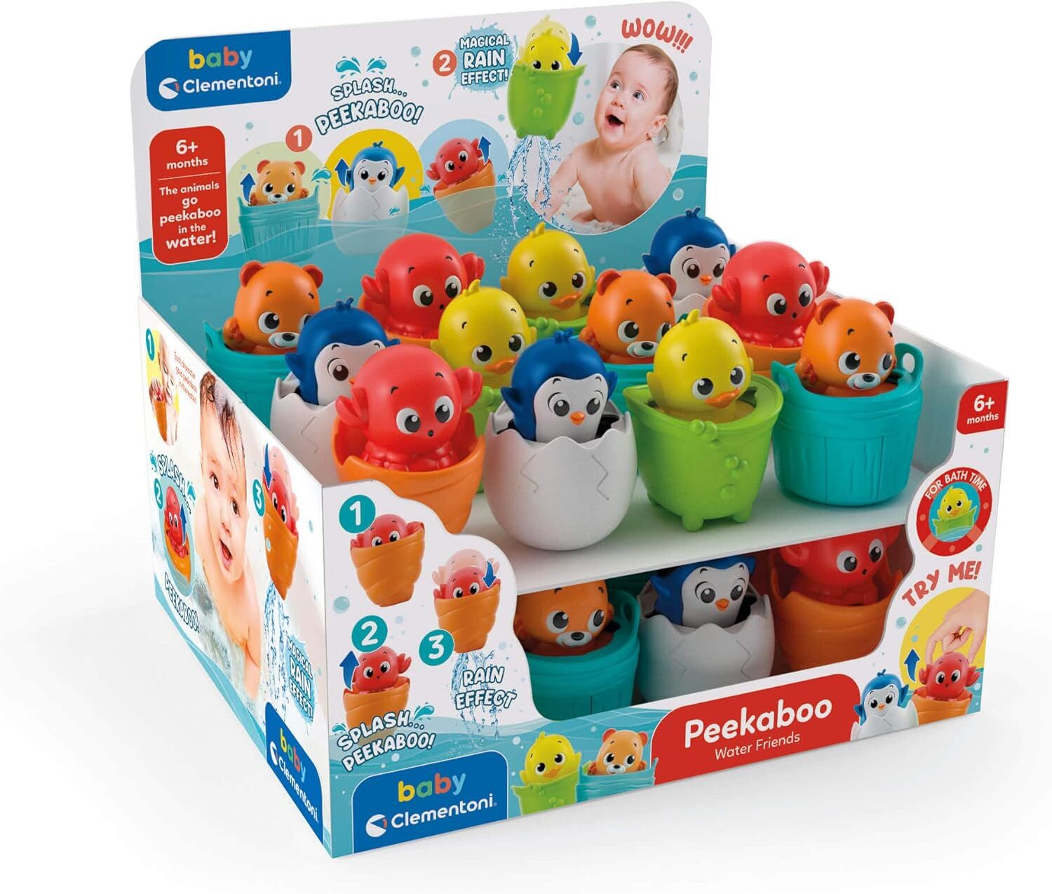 Clementoni Baby Clementoni - Saklanan Su Arkadaşları Banyo Oyuncağı, Tekli
