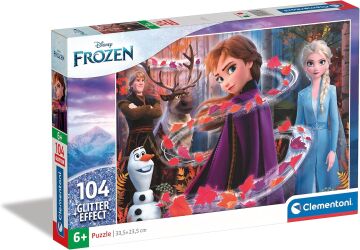 Clementoni - 104 Parça Glitter Puzzle - Frozen 2 - 1