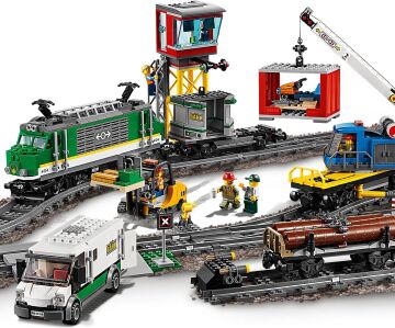 LEGO City Kargo Treni 60198-6 Yaş ve Üzeri Tren Seven Çocuklar için City Setleriyle Uyumlu Tamamlayıcı Yaratıcı Oyuncak Yapım Seti (1226 Parça)