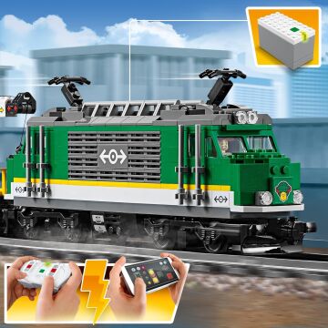 LEGO City Kargo Treni 60198-6 Yaş ve Üzeri Tren Seven Çocuklar için City Setleriyle Uyumlu Tamamlayıcı Yaratıcı Oyuncak Yapım Seti (1226 Parça)