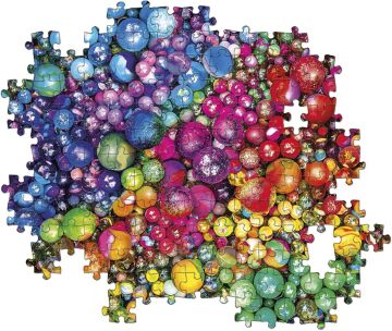 Clementoni 39650 1000 Parça Colorboom Yetişkin Puzzle Marbles, Multicolor