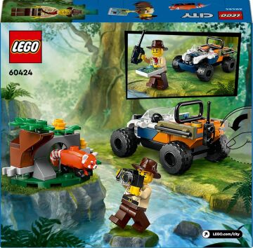 LEGO City Orman Kaşifinin ATV’li Kırmızı Panda Görevi 60424-6 Yaş ve Üzeri Çocuklar için Yaratıcı Oyuncak Yapım Seti (92 Parça)
